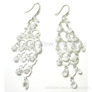 925 Sterling Silver Earrings With Cz Setting